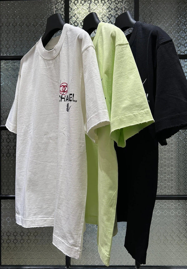 Chanel T-shirt 2026 Coton Noir Blanc Vert