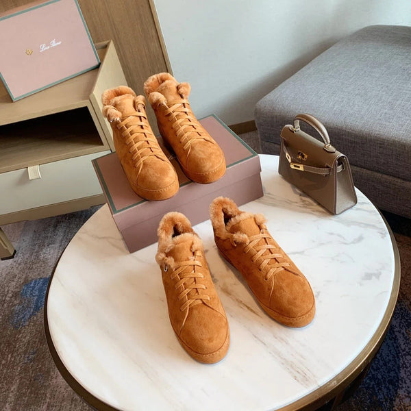 LP WINTER NUAGES SNEAKERS CARAMEL LAMBSKIN FUR