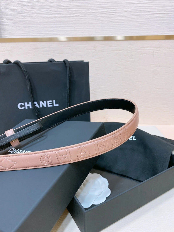 CINTURA CC 20MM IN PELLE DI VITELLO RICAMATA ROSA PESCA CON FERRAMENTA ORO E PERLE