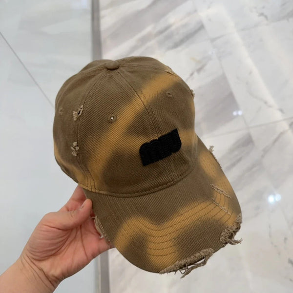 CAPPELLINO DA BASEBALL MM IN TESSUTO MARRONE ANTIQUATO STILE 1