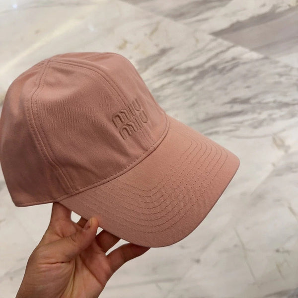 CAPPELLINO DA BASEBALL MM IN TESSUTO ROSA MELONE CON LOGO RICAMATO STILE 4