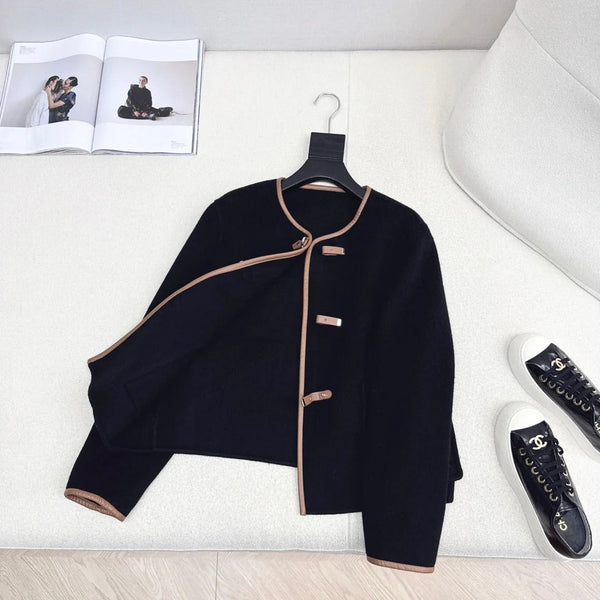 HERMES 25S REVERSIBLE SHORT CASHMERE COAT 128