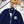 Cardigan en maille col V bleu marine laine cachemire CC 26 785160
