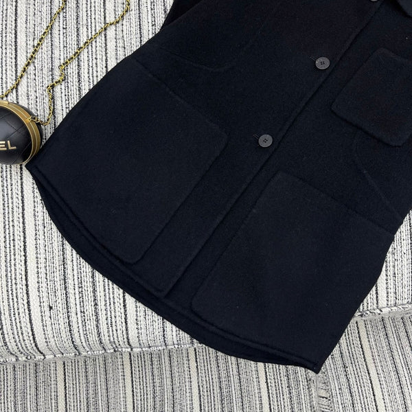 HERMES 25S REVERSIBLE SHORT-SLEEVE KNIT JACKET 109