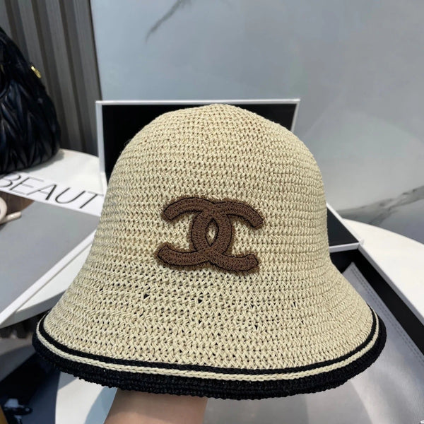 STRAW BUCKET HAT IN BEIGE 672974