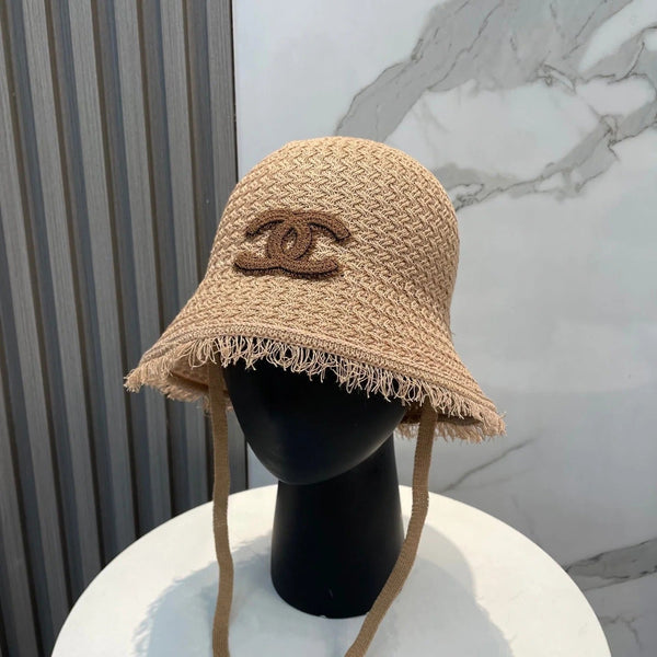 KNITTED BUCKET HAT BROWN 673883