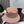 MM BUCKET IN PEACHY PINK VELVET WITH LOGO