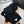SET SCARF AND HAT IN BLACK WOOL AND RABBIT FUR 397410