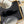 26 BLACK SHEEPSKIN WITH GOLD BUCKLE BAG
