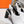 HM 26ss Peep-Toe Sandals 80 White Black Cowhide 601238