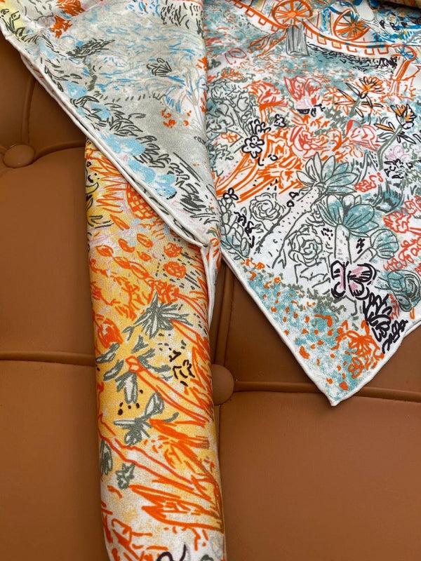 HERMES 25S SCIARPA 90 IN SETA 703688