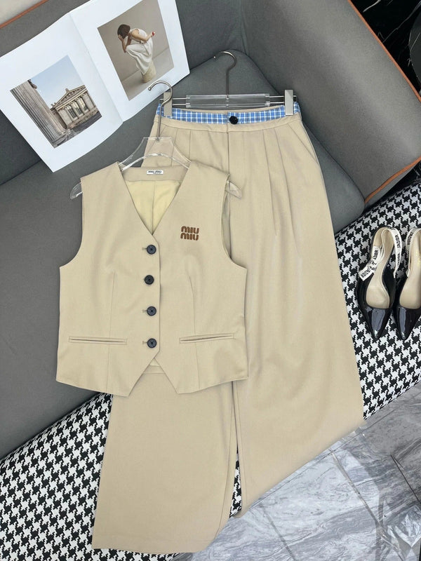 MM TANK TOP AND WIDE LEG PANTS SET 25S IN KATUN 266627