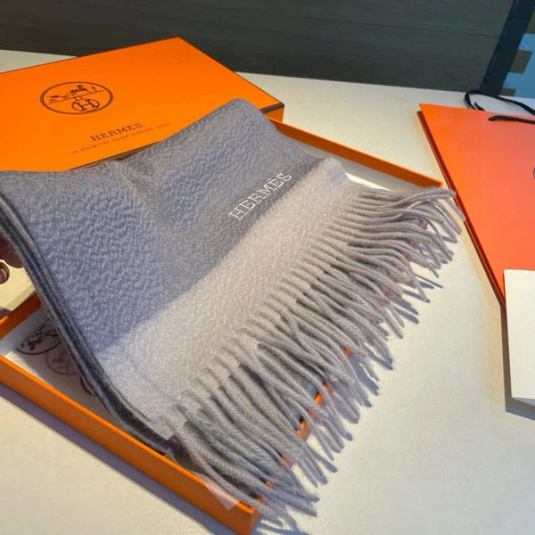 SCARF 180 CM IN LAVENDER GRAY CASHMERE 366049