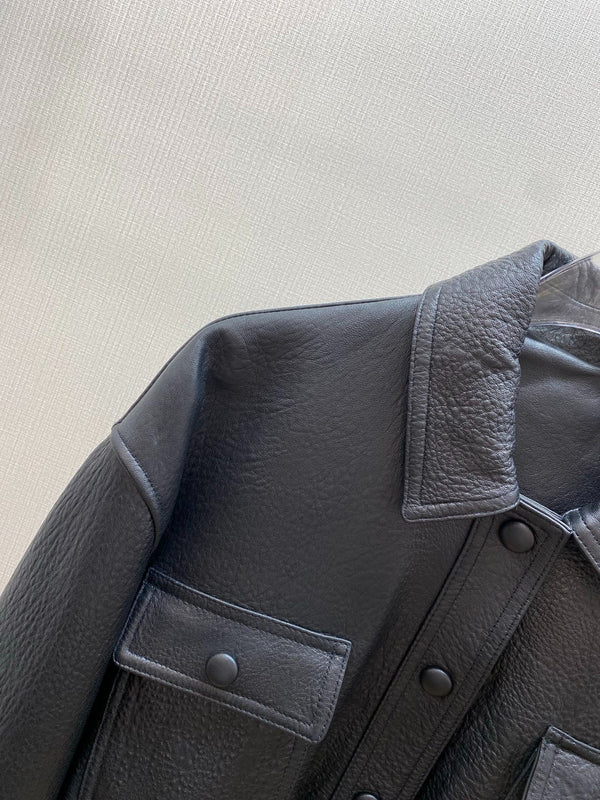 BLOUSON EN CUIR YSL 25S STYLE 164