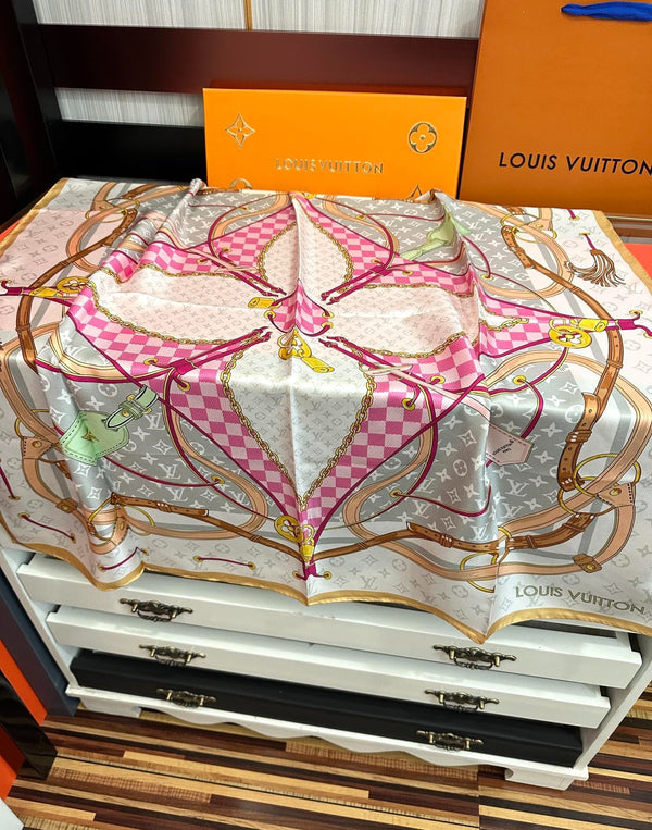 LV SCARF 90 CM IN SILK 729072