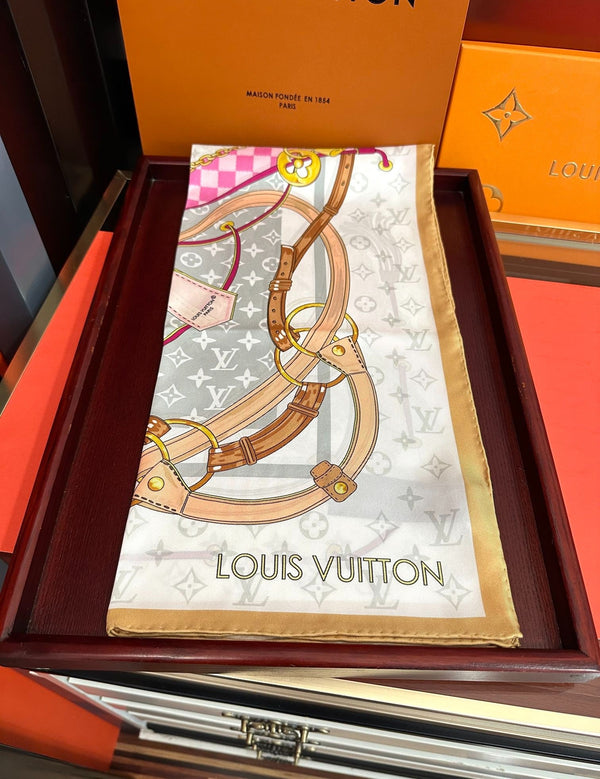 LV SCARF 90 CM IN SILK 738452