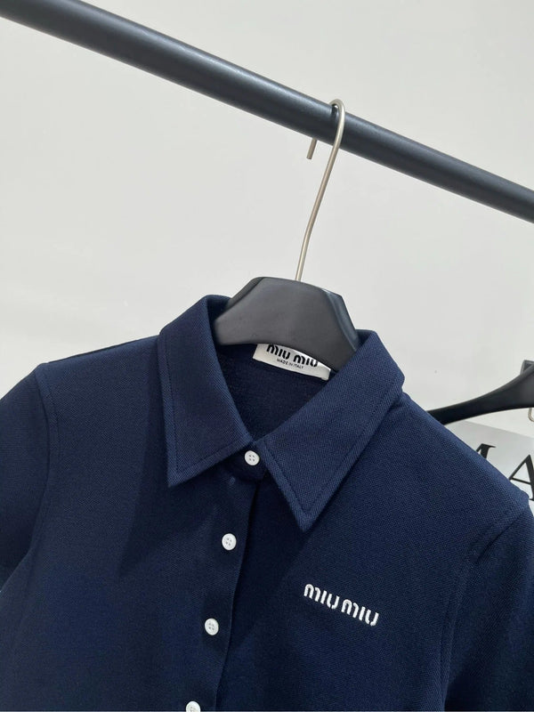 MIUMIU SHORT SLEEVE POLO SHIRT 273028