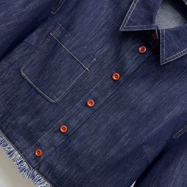 ZIMMERMAN 25S SHORT SLEEVE DENIM SHIRT 264724