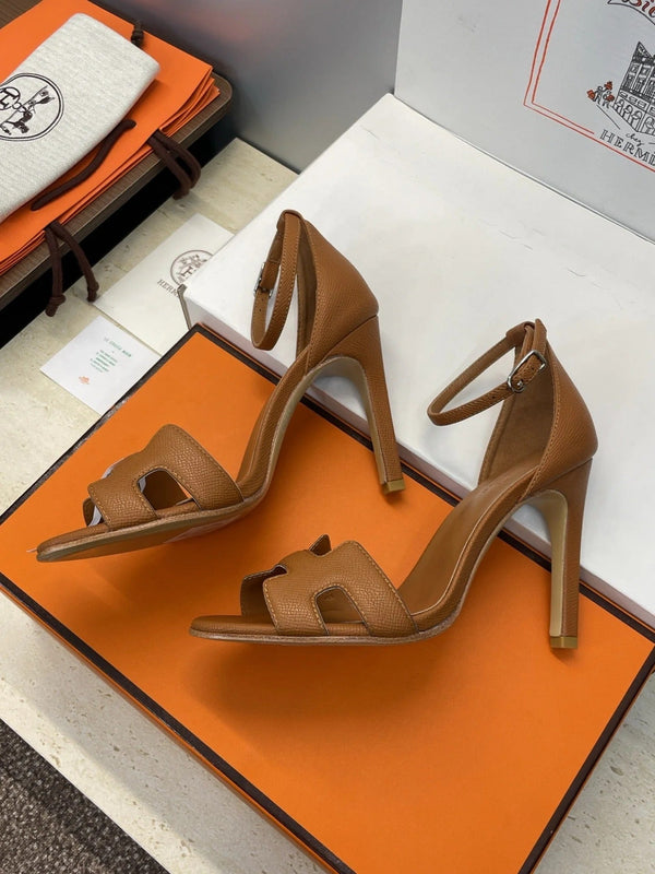HM 26ss High Heel Sandals 105 Brown Cowhide 607131