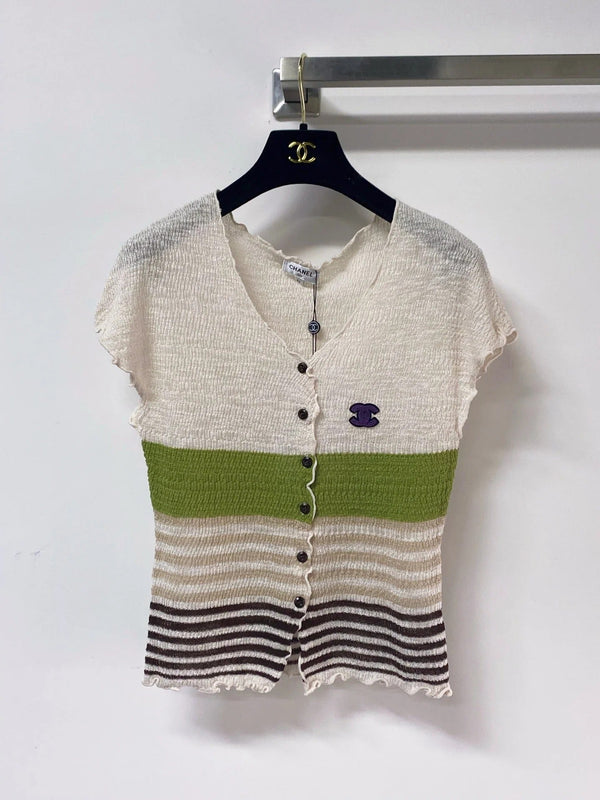 CC 2026 Knitted Short-Sleeved Top Flax Lelin 471725
