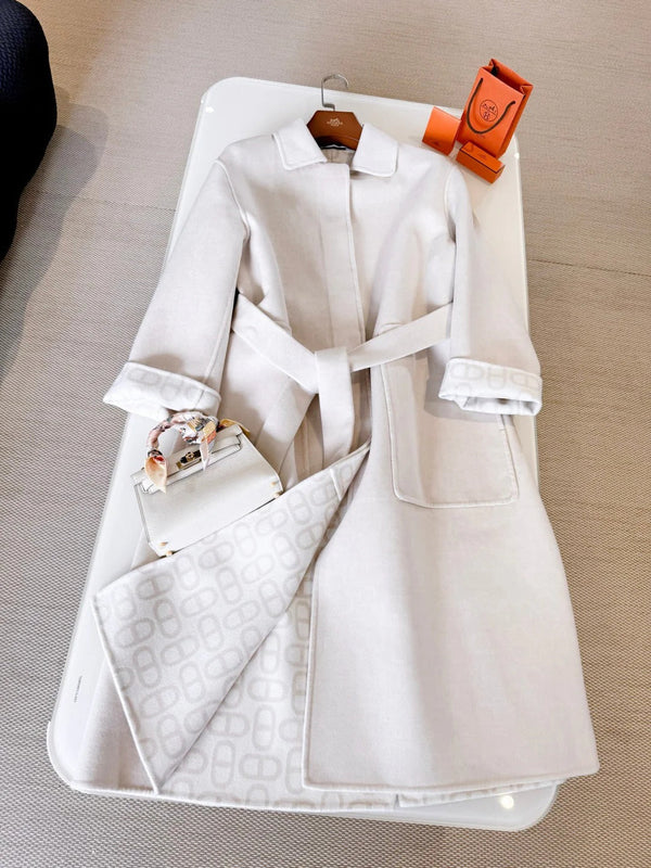 CABAN HERMES 25S EN CACHEMIRE AVEC CEINTURE 268