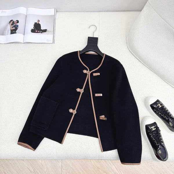 HERMES 25S REVERSIBLE SHORT CASHMERE COAT 128