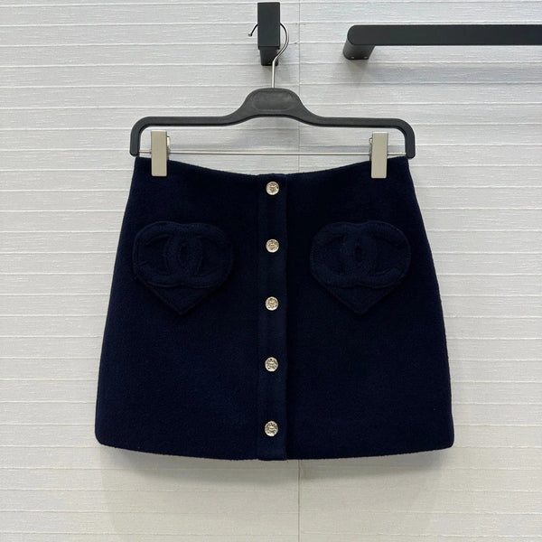 CHANEL 25S A-LINE KNIT MINI SKIRT 345