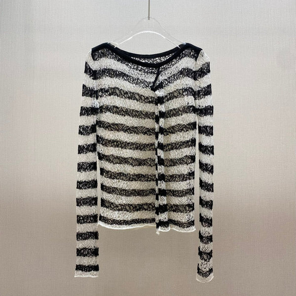 DIOR 25S MARINIERE RUFFLED SWEATER STYLE 174