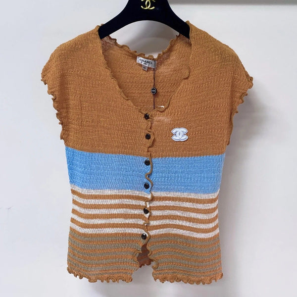 CC 2026 Knitted Short-Sleeved Top Flax Lelin 471725
