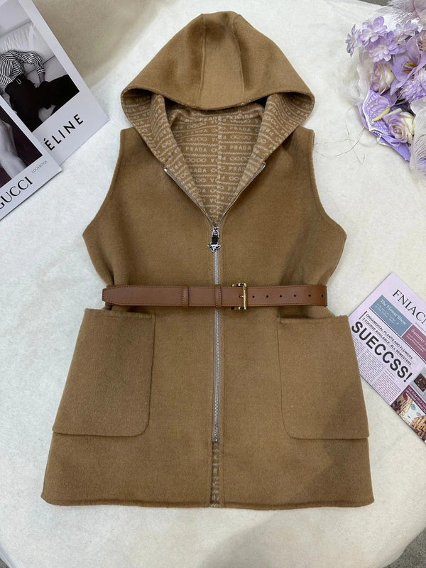 PRADA GILET MANTEAU EN LAINE 25S 476