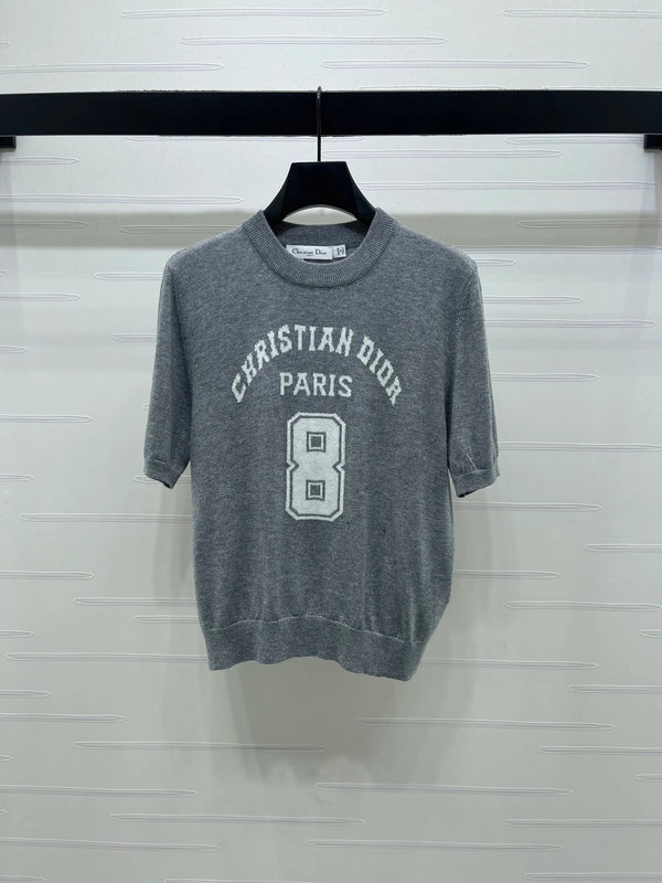 Dior 2026 Number with Logo Short-Sleeve T-Shirt Wool