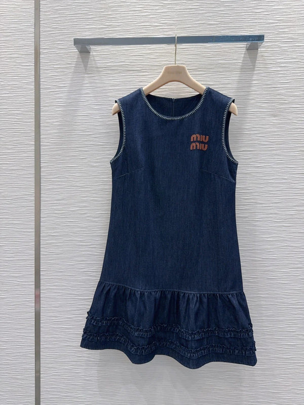 Robe Gilet Miumiu 2026 Coton Bleu
