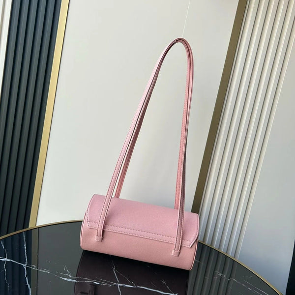 Chanel 2026 Bowling Ball Cylinder Bag 20.5cm Pink Caviar Leather 345494