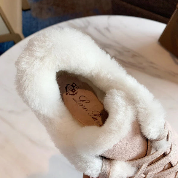 LP WINTER NUAGES HIGH SNEAKERS CREAMY WHITE LAMBSKIN