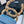 CINTURA ELASTICA DOPPIA C 30MM IN DENIM BLU FIBBIA CON CRISTALLI ORO