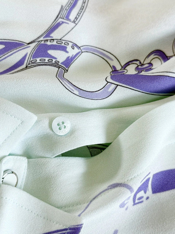 ROBE LONGUE EN SOIE HERMES 25S 259