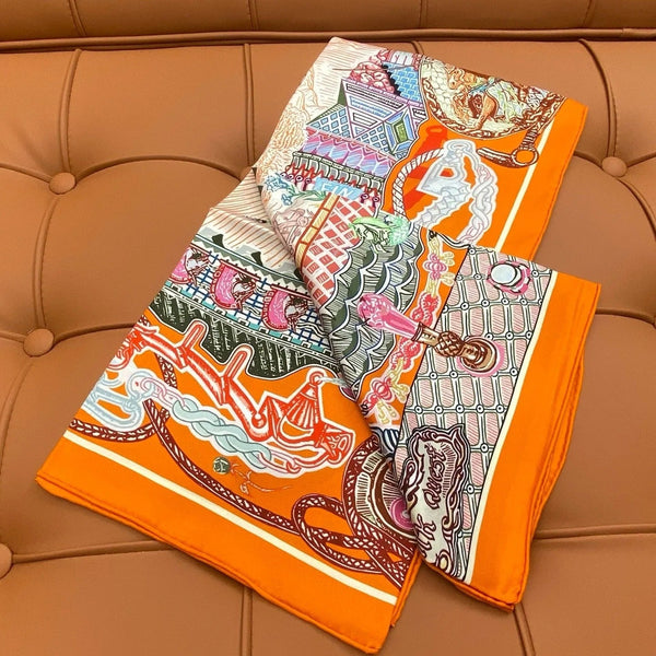 SCIARPA HERMES 25S 90 IN SETA 703685