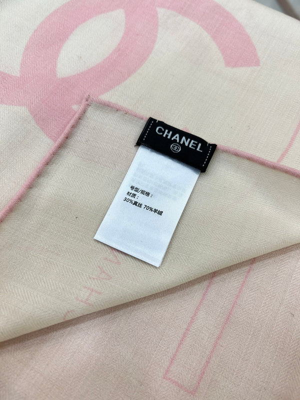 CHANEL 25S SCARF 135 IN CASHMERE SILK 737234
