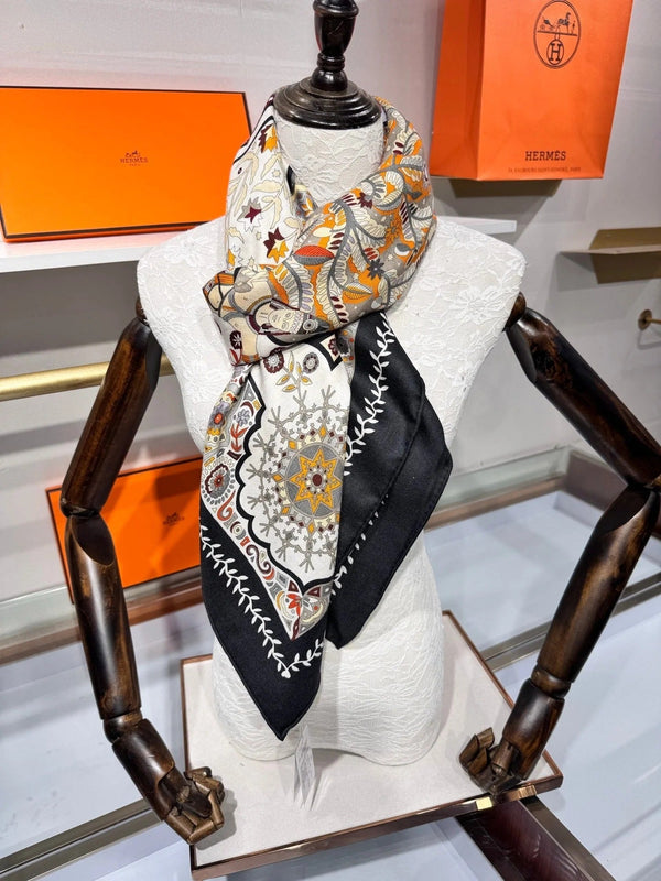 HERMES 25S SCARF 135 IN CASHMERE SILK 706586