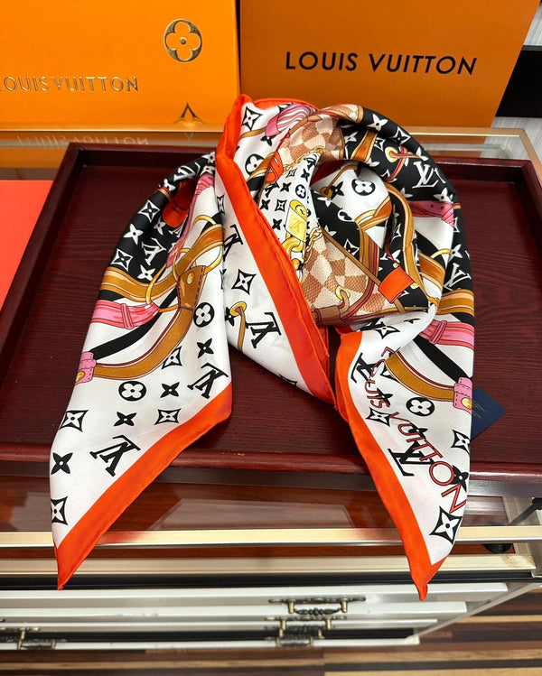 LV SCARF 90 CM IN SILK 729071