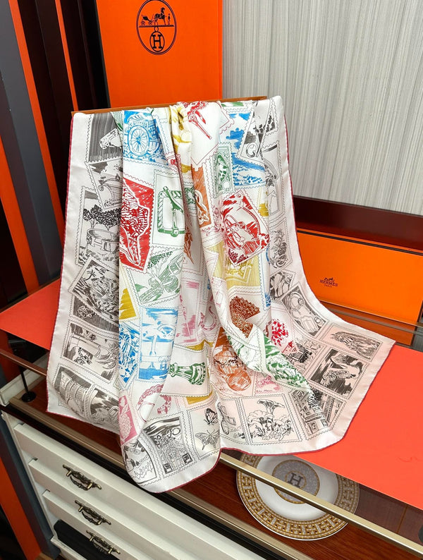 HERMES 25S SCIARPA 90 IN SETA 732035