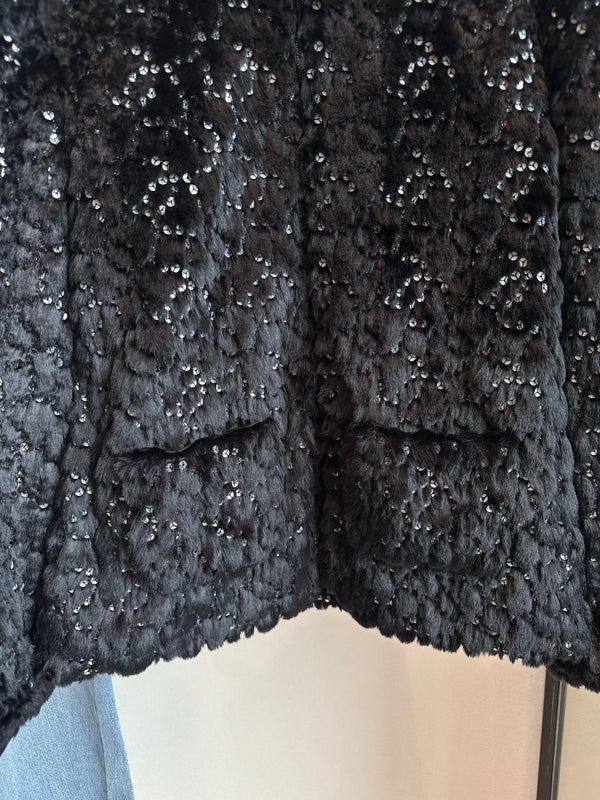 BLOUSON CHANEL 25S EN VELOURS ORNÉ DE SEQUINS 464
