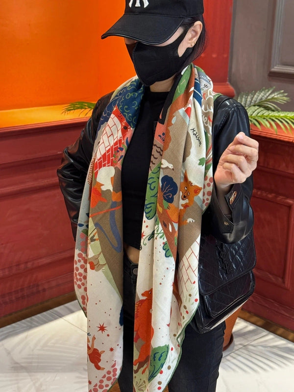 HERMES 25S SCARF 140 IN SILK 733914
