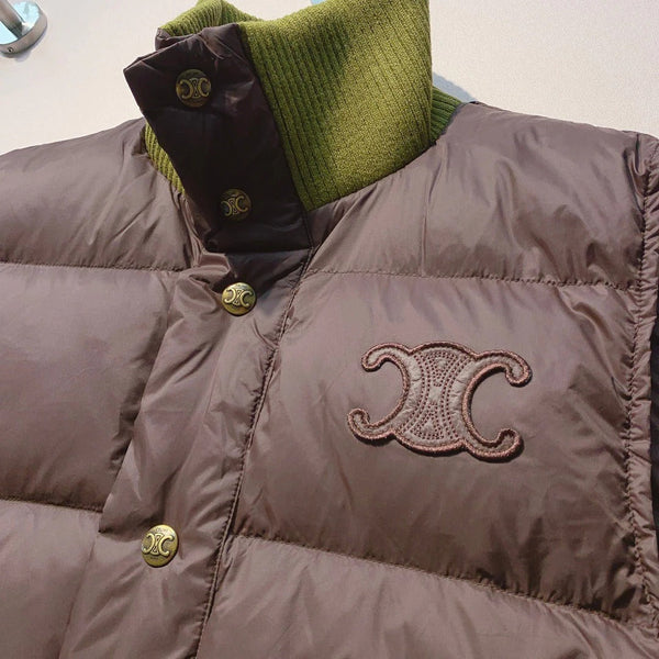 CELINE 25S UFFER VEST WITH KNIT COLLAR 0043