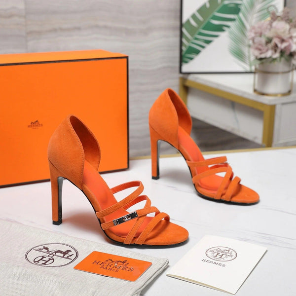 Sandales HM 26ss 85 Suède Orange 601236
