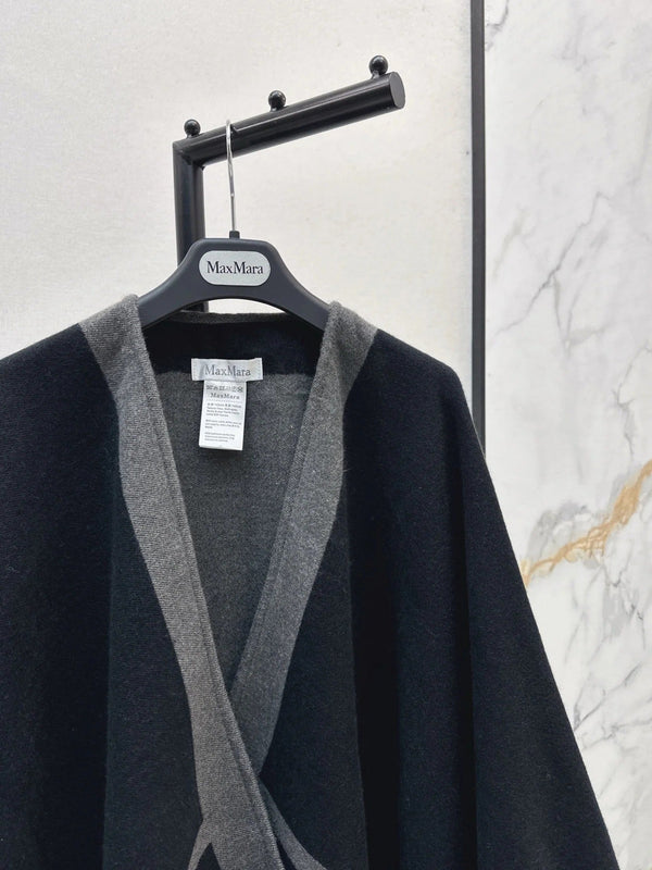 MAX MARA 25S JACQUARD CAPE COAT 007