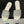 CC 26s Flat Sandals White Gray Canvas Sheepskin Double C 649507