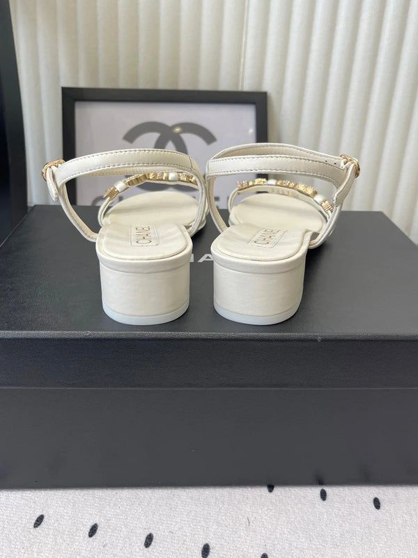 CC 26s Sandales 35 Mouton blanc Perles 650098