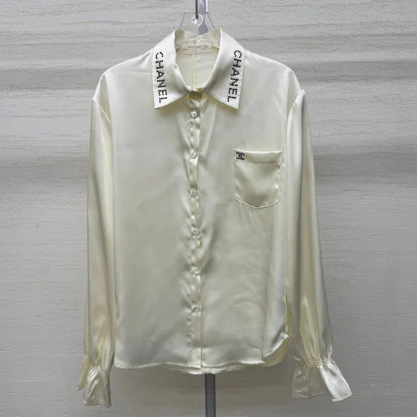 Chemise Chanel 2026 crème en polyester 356977