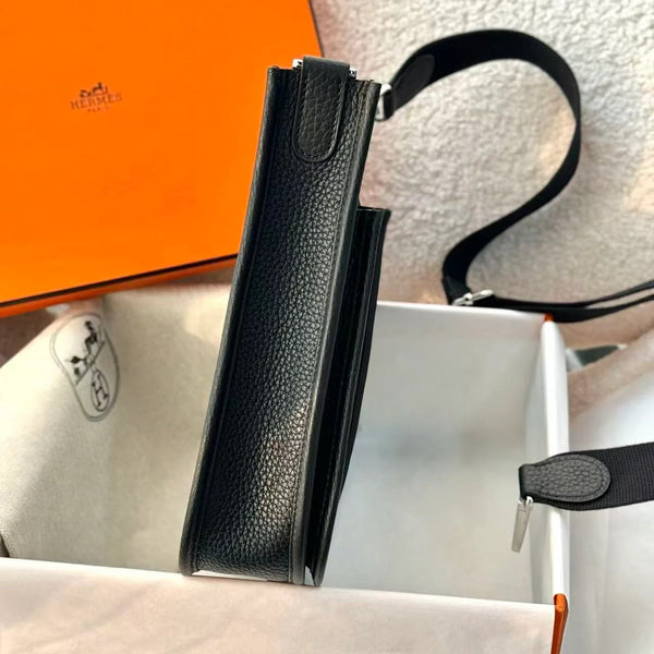 Hermes Mini Evelyne 23cm Black Togo Leather